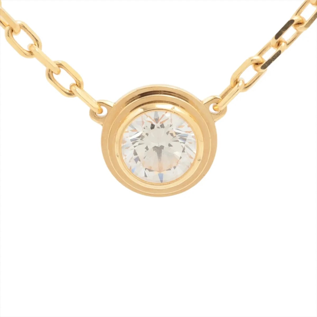 CARTIER D'AMOUR LM DIAMOND NECKLACE 750(YG): Cartier D'amour LM diamond Necklace 750(YG) Brand: Cartier Type/Style: Necklace Material: 750(YG) Color: Yellow Gold Size: Chain length:41.2cm Accessories: None Accessories Notice: When purchasing