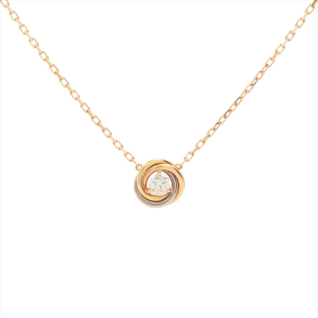 CARTIER DIAMOND NECKLACE 750(YG?PG?WG): Cartier diamond Necklace 750(YG?PG?WG) Brand: Cartier Type/Style: Necklace Material: 750(YG?PG?WG) Color: YG?PG?WG Size: Chain length:41cm Accessories: None Accessories Notice: When purchasing