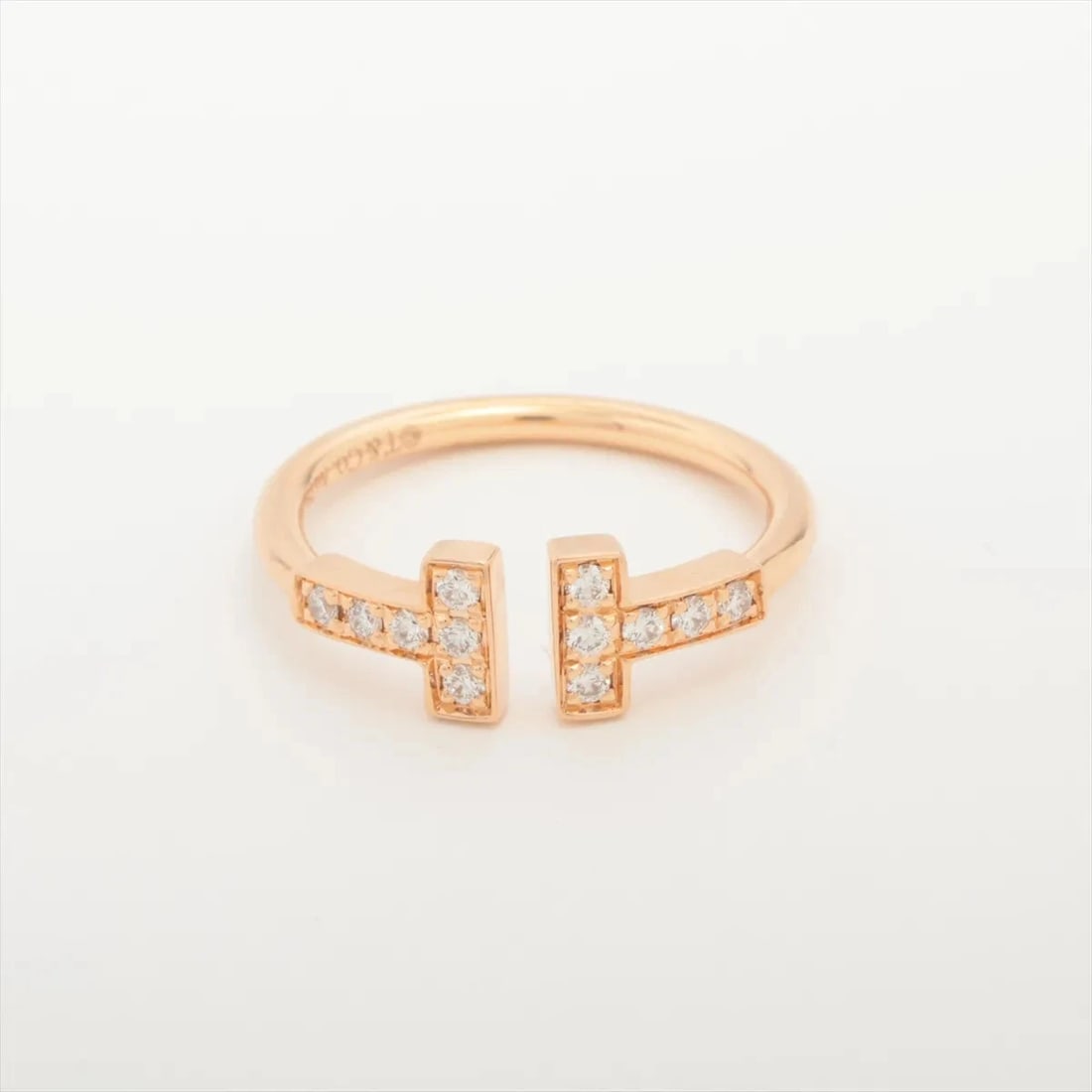 TIFFANY T WIRE DIAMOND RING 750(PG): Tiffany T Wire diamond Ring 750(PG) Brand: Tiffany Type/Style: Ring Material: 750(PG) Color: Pink Gold Size: 4 US Accessories: None Accessories Notice: When purchasing pre-owned goods, ple