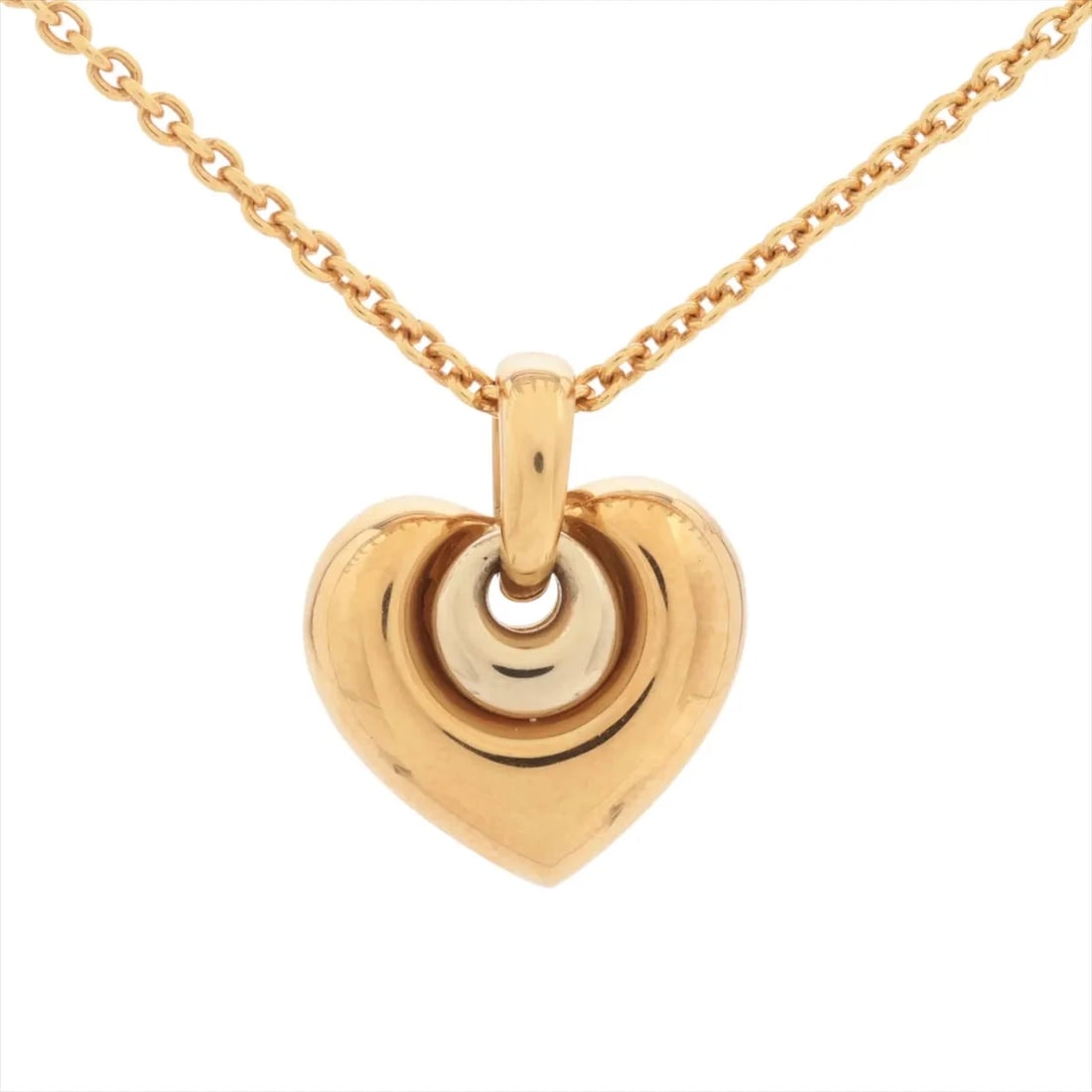 BVLGARI DOPPIO CUORE NECKLACE 750(YG?WG): Bvlgari Doppio Cuore Necklace 750(YG?WG) Brand: Bvlgari Type/Style: Necklace Material: 750(YG?WG) Color: YG,WG Size: Chain length:40.5cm Accessories: None Accessories Notice: When purchasing