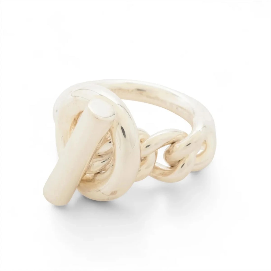 HERMES CROISET RING 925 SILVER: Hermes Croiset Ring 925 Silver Brand: Hermes Type/Style: Ring Material: 925 Color: Silver Size: 7.5 US Accessories: None Accessories Notice: When purchasing pre-owned goods, please refer to the