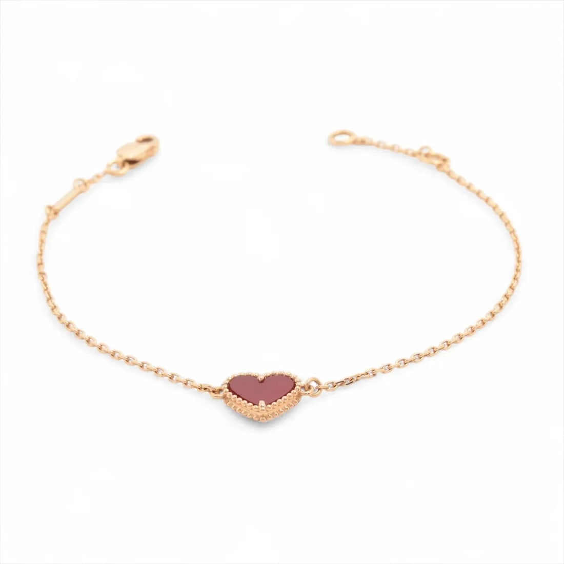 VAN CLEEF & ARPELS SWEET ALHAMBRA BRACELET 750(PG): Van Cleef & Arpels Sweet Alhambra Bracelet 750(PG) Brand: Van Cleef & Arpels Type/Style: Bracelet Material: 750(PG) Color: Pink Gold Size: Bracelet length:16.6cm Accessories: None Accessories Notice: