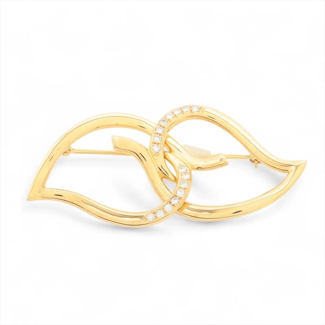 TIFFANY DIAMOND BROOCH 750(YG): Tiffany diamond Brooch 750(YG) Brand: Tiffany Type/Style: Brooch Material: 750(YG) Color: Yellow Gold Size: None Accessories: None Accessories Notice: When purchasing pre-owned goods, please refer to