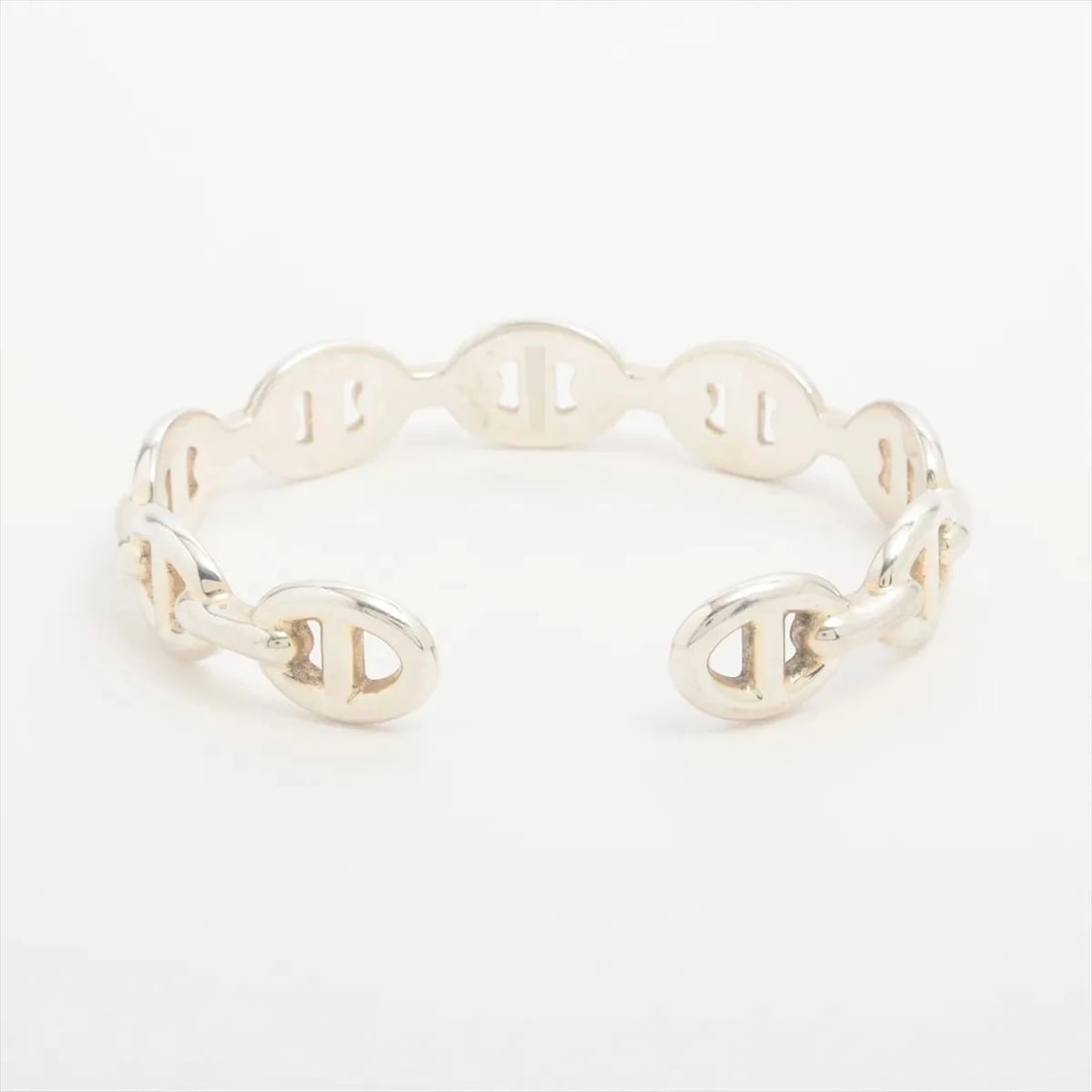 HERMES CHAINE D'ANCRE ENCHAINEE BRACELET SH 925 SILVER: Hermes Chaine d'Ancre Enchainee Bracelet SH 925 Silver Brand: Hermes Type/Style: Bracelet Material: 925 Color: Silver Size: Bracelet length:14.5cm Accessories: None Accessories Notice: When