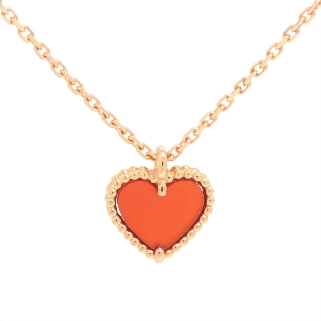 CARTIER SWEET ALHAMBRA NECKLACE 750(PG): Cartier Sweet Alhambra Necklace 750(PG) Brand: Cartier Type/Style: Necklace Material: 750(PG) Color: Pink Gold Size: Chain length:40cm Accessories: None Accessories Notice: When purchasing pre-owned