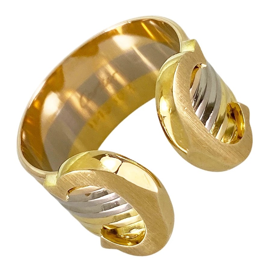 CARTIER C2 YELLOW GOLD RING: Cartier C2 Yellow gold Ring Brand: Cartier Type/Style: Ring Material: 18K YG WG PG Color: YG WG PG Size: 6US Accessories: None Accessories Notice: When purchasing pre-owned goods, please refer to the