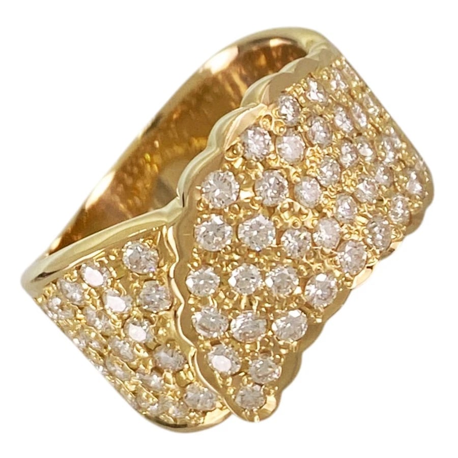 RING YELLOW GOLD DIAMOND: Ring Yellow gold Diamond Brand: Unsigned Jewelry Type/Style: Ring Material: 18K Yellow Gold Color: YG Size: US 7 Accessories: None Accessories Notice: When purchasing pre-owned goods, please refer to