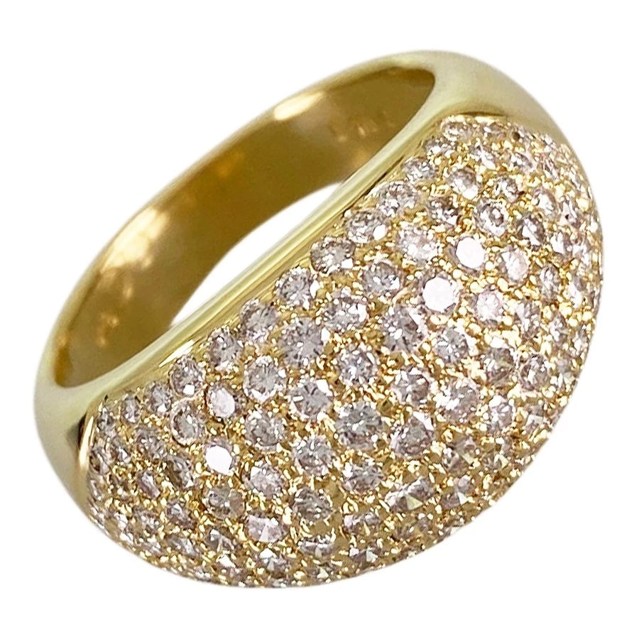 RING YELLOW GOLD DIAMOND: Ring Yellow gold Diamond Brand: Unsigned Jewelry Type/Style: Ring Material: 18K Yellow Gold Color: YG Size: US 6.5 Accessories: None Accessories Notice: When purchasing pre-owned goods, please refer
