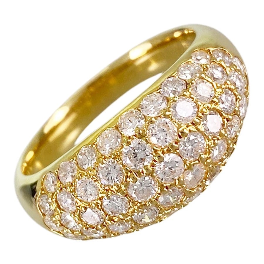 RING YELLOW GOLD DIAMOND: Ring Yellow gold Diamond Brand: Unsigned Jewelry Type/Style: Ring Material: 18K Yellow Gold Color: YG Size: US 7.5 Accessories: None Accessories Notice: When purchasing pre-owned goods, please refer