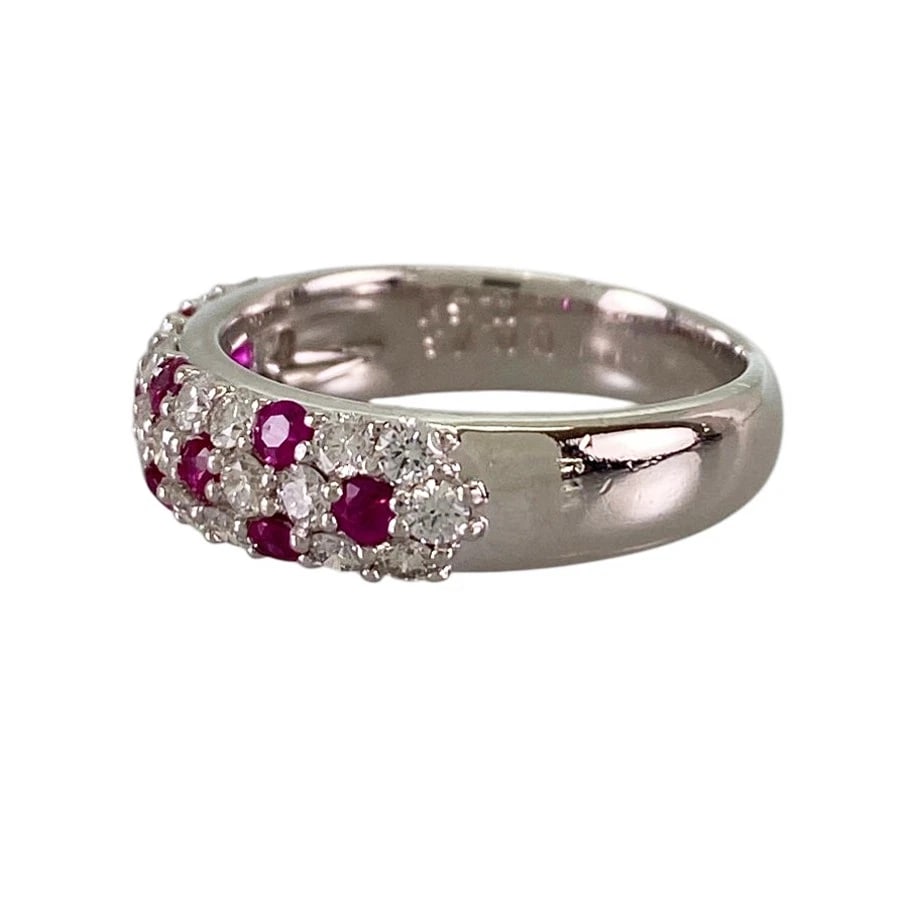 RING PLATINUM DIAMOND RUBY - 2