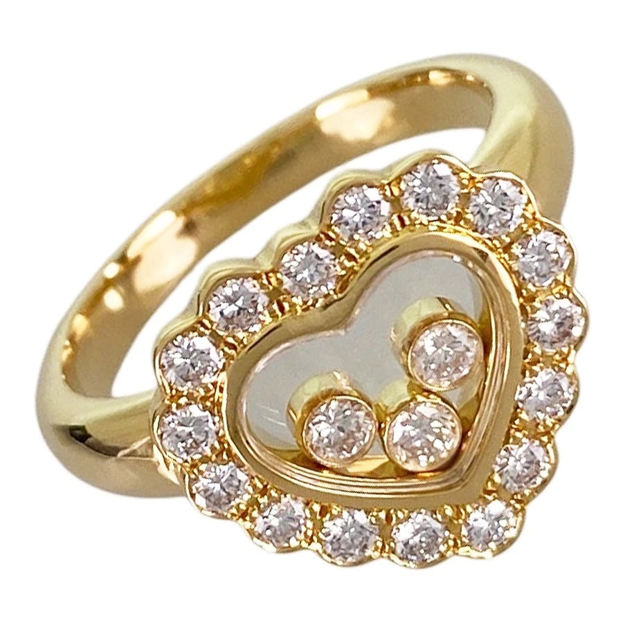 CHOPARD HAPPY DIAMOND YELLOW GOLD DIAMOND RING: Chopard Happy Diamond Yellow gold Diamond Ring Brand: Chopard Type/Style: Ring Material: 18K Yellow Gold Color: Gold Size: US 4.5 Accessories: None Accessories Notice: When purchasing pre-owned