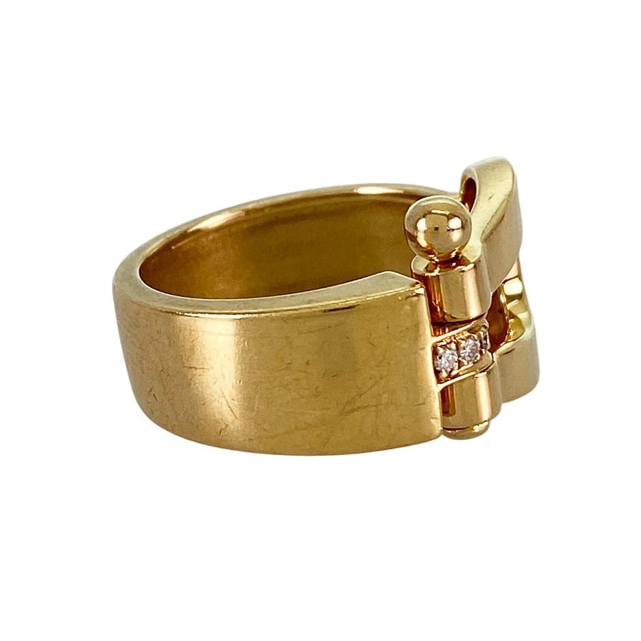 FRED FORCE LARGE YELLOW GOLD DIAMOND RING - 3