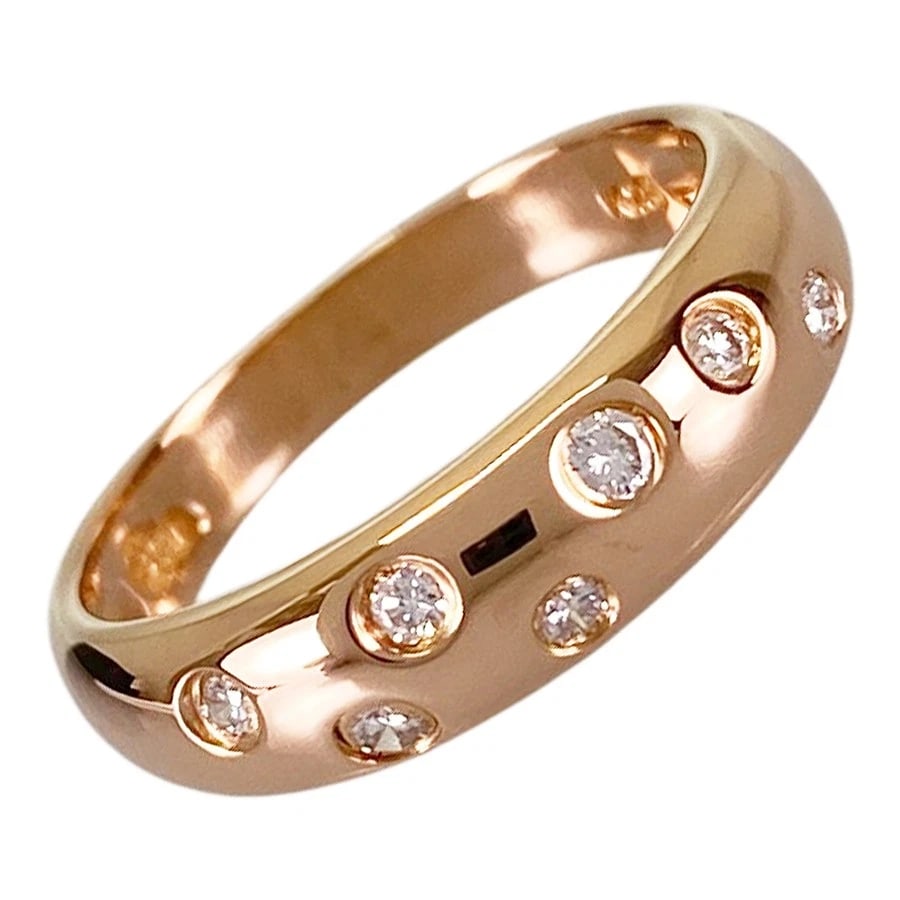 STAR JEWELRY DOTS ROSE GOLD DIAMOND RING: STAR JEWELRY Dots Rose gold Diamond Ring Brand: STAR JEWELRY Type/Style: Ring Material: 18K Rose Gold Color: RG Size: US 5 Accessories: None Accessories Notice: When purchasing pre-owned goods,