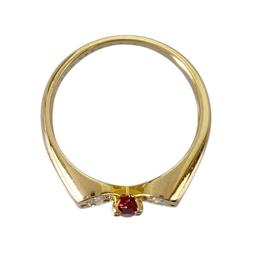 VAN CLEEF & ARPELS CERIA YELLOW GOLD RUBY DIAMOND RING - 3