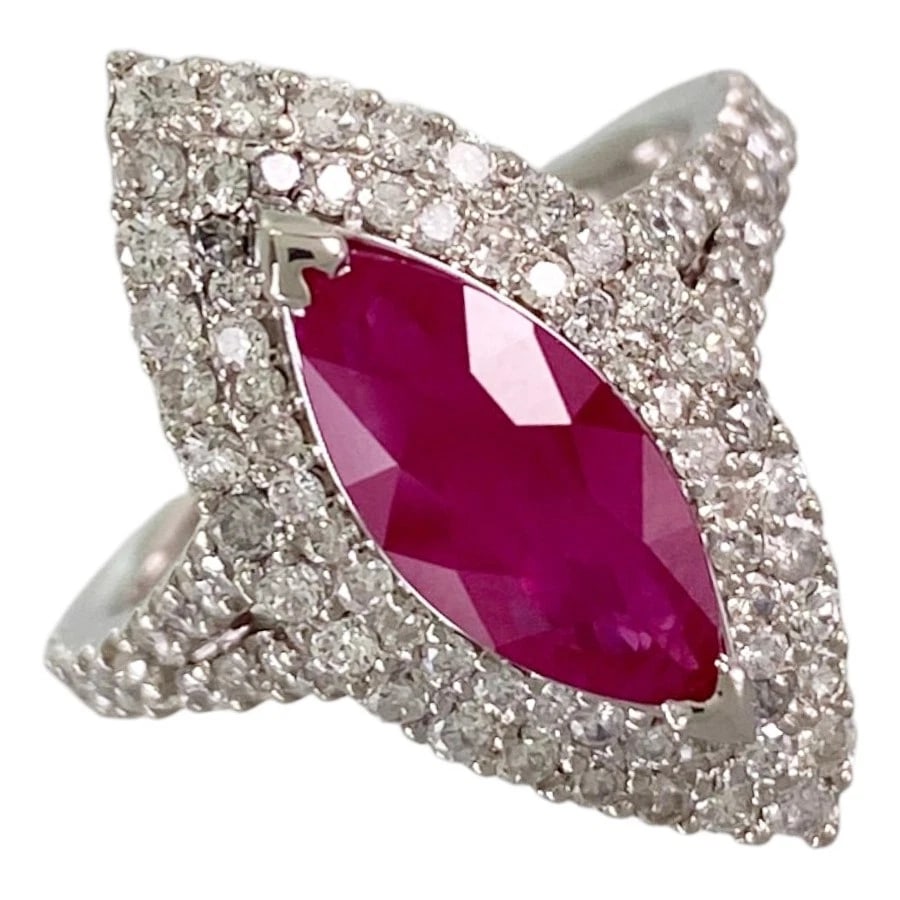 RING PLATINUM RUBY DIAMOND (1 of 3)
