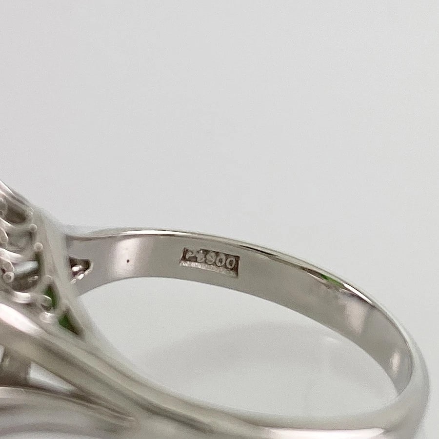 RING PLATINUM JADE DIAMOND - 5