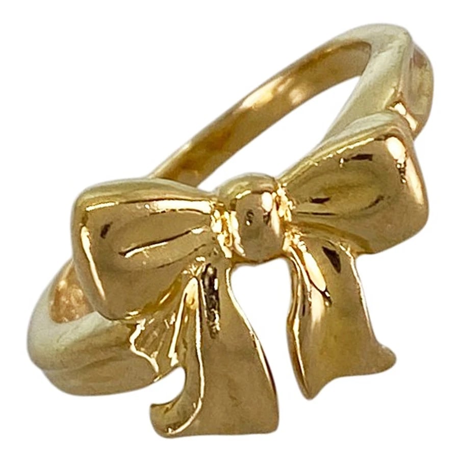 TIFFANY&CO. YELLOW GOLD RING: TIFFANY&Co. Yellow gold Ring Brand: TIFFANY&Co. Type/Style: Ring Material: 18K Yellow Gold Color: Gold Size: US 4.5 Accessories: None Accessories Notice: When purchasing pre-owned goods, please refer