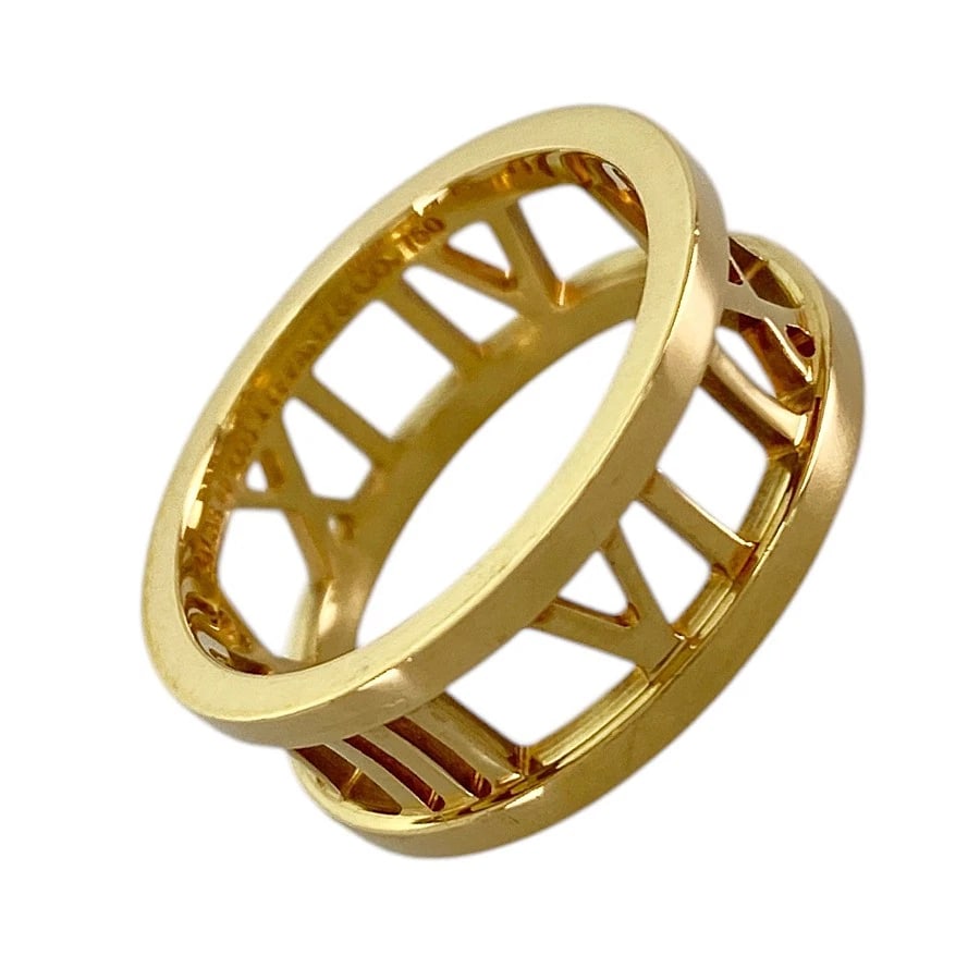 TIFFANY&CO. ATLAS YELLOW GOLD RING: TIFFANY&Co. Atlas Yellow gold Ring Brand: TIFFANY&Co. Type/Style: Ring Material: 18K Yellow Gold Color: Gold Size: US 5.5 Accessories: None Accessories Notice: When purchasing pre-owned go