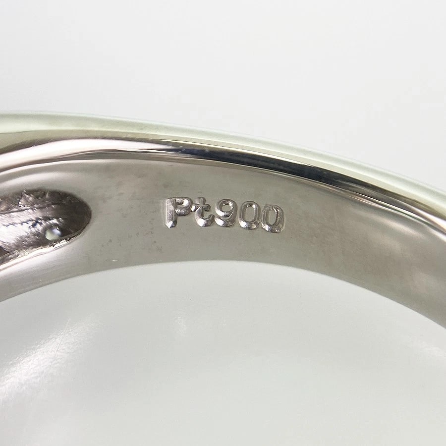 RING PLATINUM EMERALD DIAMOND - 5