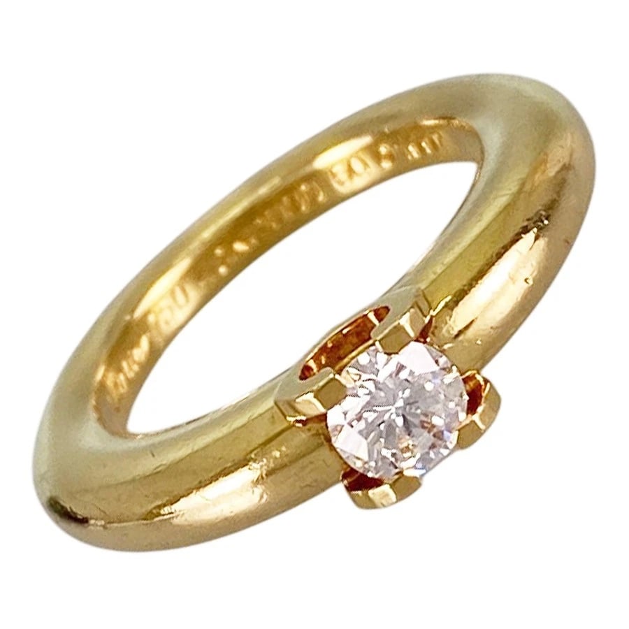 CARTIER C CARTIER SOLITAIRE YELLOW GOLD DIAMOND RING: Cartier C Cartier Solitaire Yellow gold Diamond Ring Brand: Cartier Type/Style: Ring Material: 18K Yellow Gold Color: Gold Size: US 5.5 Accessories: None Accessories Notice: When purchasing pre-owned
