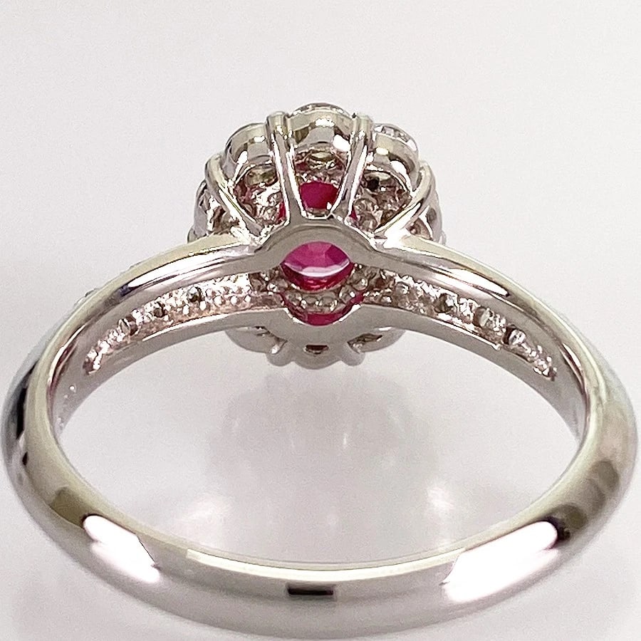 RING PLATINUM RUBY DIAMOND - 4