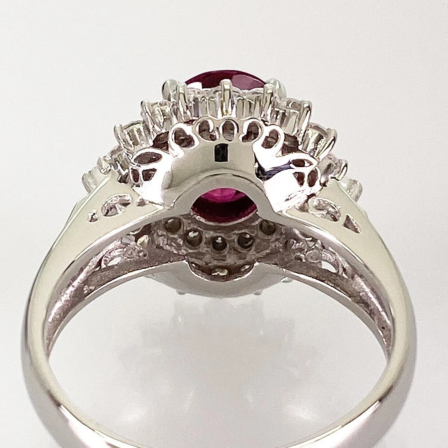 RING PLATINUM RUBY DIAMOND - 4