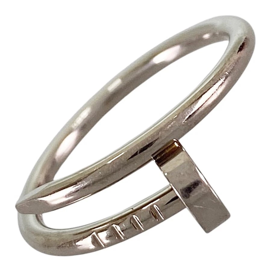 CARTIER JUSTE UN CLOU WHITE GOLD RING: Cartier Juste un Clou White gold Ring Brand: Cartier Type/Style: Ring Material: 18K White Gold Color: Silver Size: US 6.5 Accessories: None Accessories Notice: When purchasing pre-owned goods, please