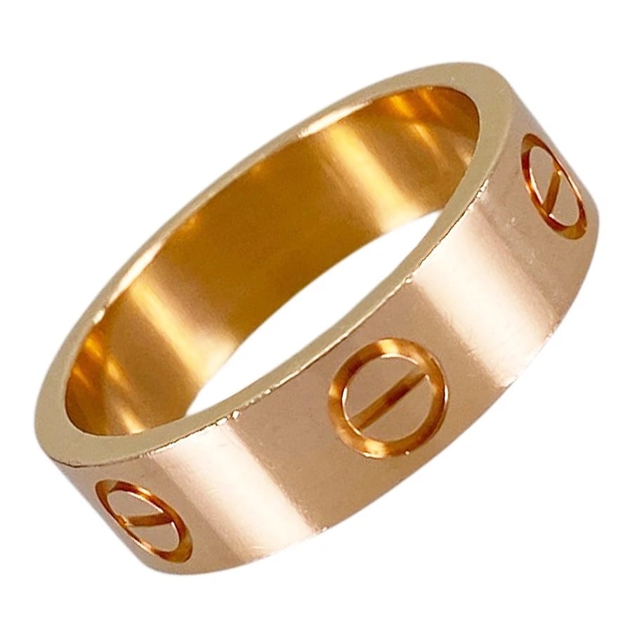 CARTIER LOVE ROSE GOLD RING: Cartier Love Rose gold Ring Brand: Cartier Type/Style: Ring Material: 18K Rose Gold Color: RG Size: US 8 Accessories: None Accessories Notice: When purchasing pre-owned goods, please refer to the
