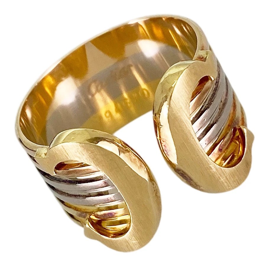 CARTIER TRINITY YELLOW GOLD RING: Cartier Trinity Yellow gold Ring Brand: Cartier Type/Style: Ring Material: 18K Yellow Gold 18K White Gold 18K Rose Gold Color: YG WG RG Size: US 6-6.5 Accessories: None Accessories Notice: