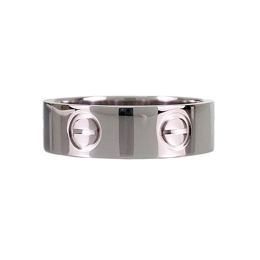 CARTIER LOVE WHITE GOLD RING: Cartier Love White gold Ring Brand: Cartier Type/Style: Ring Material: 18K White Gold Color: Silver Size: US 6 Accessories: None Accessories Notice: When purchasing pre-owned goods, please refer to