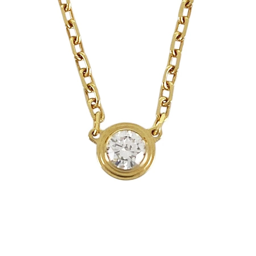 CARTIER DAMOUR SM YELLOW GOLD DIAMOND NECKLACE: Cartier Damour SM Yellow gold Diamond Necklace Brand: Cartier Type/Style: Necklace Material: 18K Yellow Gold Color: Gold Size: Top size:4.5mmx4.5mm Necklace full length:40.5cm Accessories: None