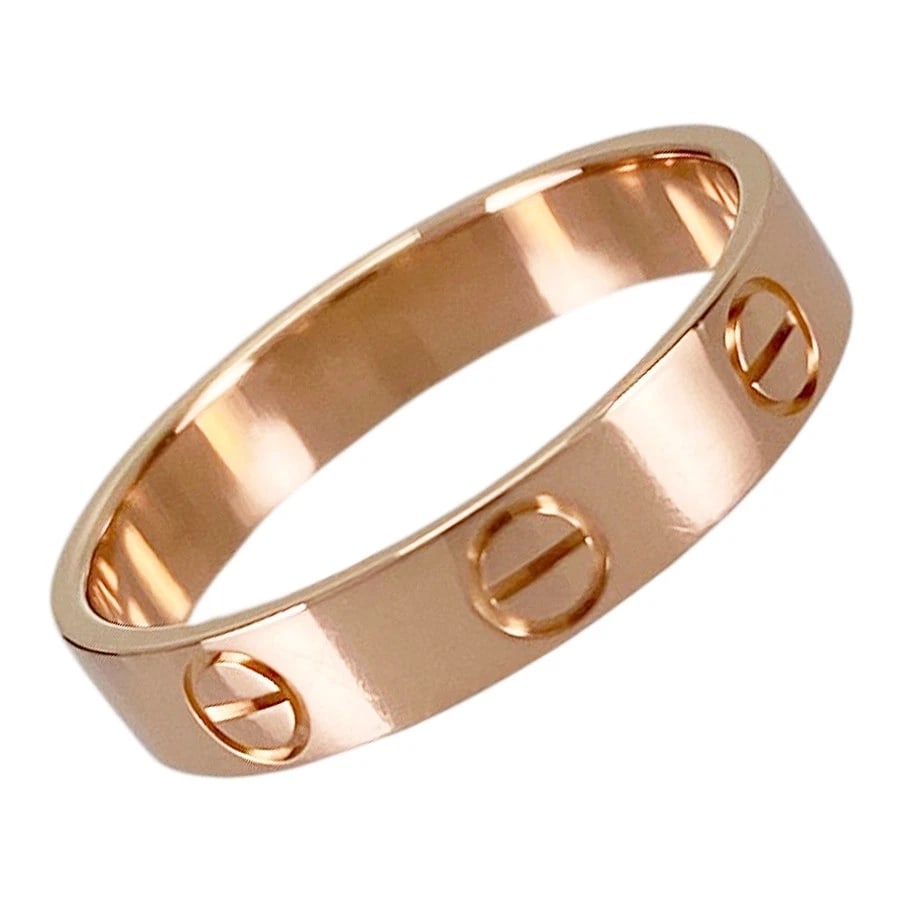 CARTIER MINI LOVE ROSE GOLD RING: Cartier Mini Love Rose gold Ring Brand: Cartier Type/Style: Ring Material: 18K Rose Gold Color: RG Size: US 5.5 Accessories: None Accessories Notice: When purchasing pre-owned goods, pleas