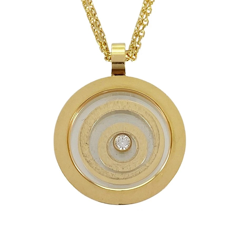 CHOPARD HAPPY SPIRIT YELLOW GOLD DIAMOND NECKLACE: Chopard Happy spirit Yellow gold Diamond Necklace Brand: Chopard Type/Style: Necklace Material: 18K Yellow Gold Color: Gold Size: Top size (not including Vatican):23.5mm Necklace full length:42.5cm