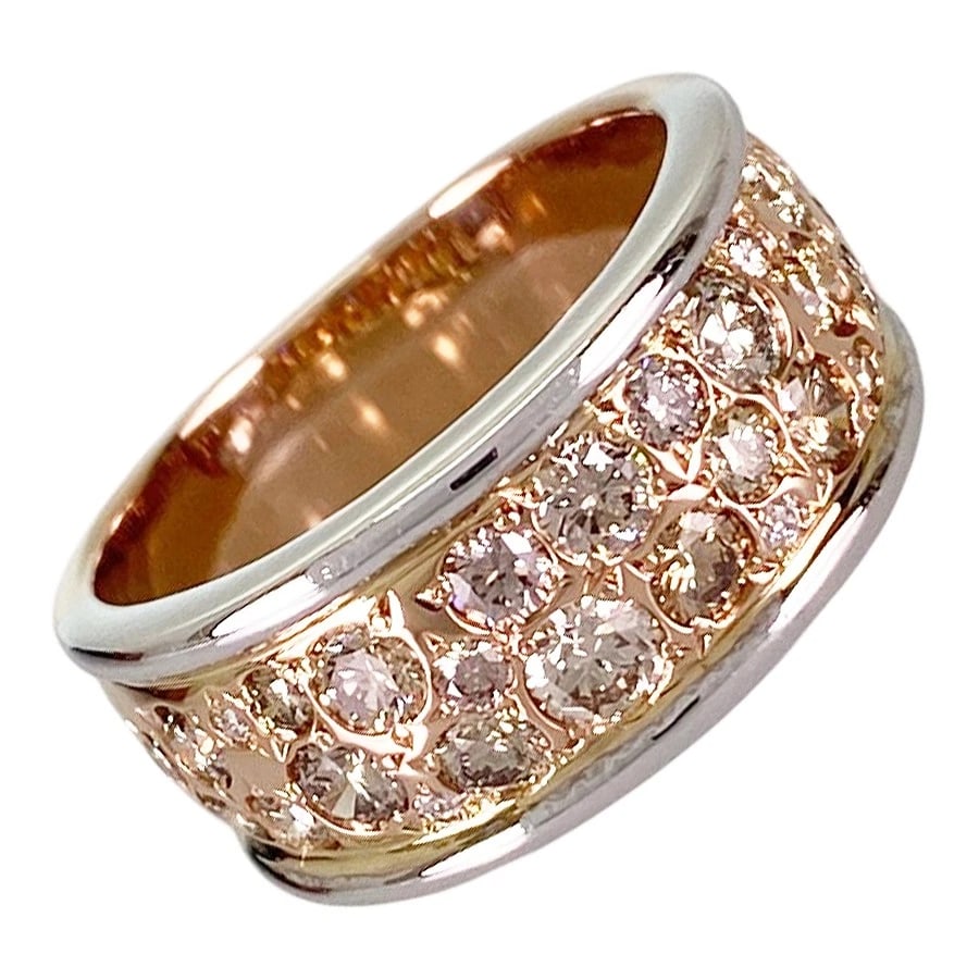 KASHIKEY MELANGE ROSE GOLD BROWN DIAMOND RING: KASHIKEY Melange Rose gold Brown Diamond Ring Brand: KASHIKEY Type/Style: Ring Material: 18K Rose Gold 18K White Gold Color: RG WG Size: US 7.5 Accessories: None Accessories Notice: When purchasing