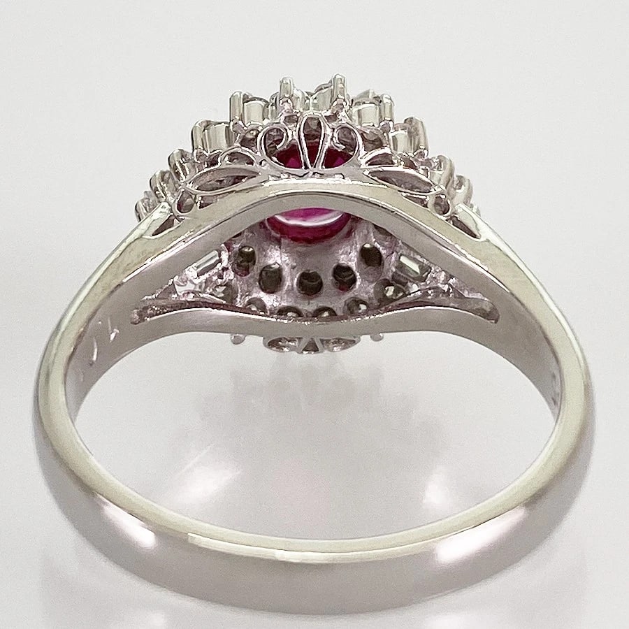 RING PLATINUM RUBY DIAMOND - 3