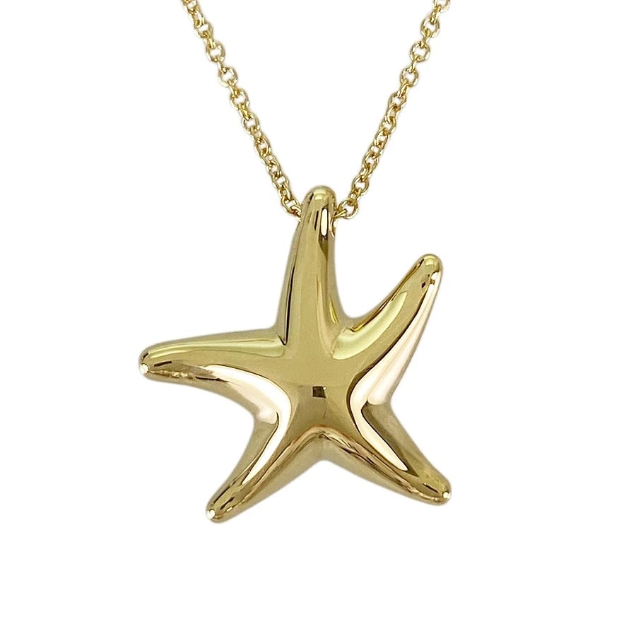 TIFFANY&CO. STAR FISH YELLOW GOLD NECKLACE: TIFFANY&Co. Star fish Yellow gold Necklace Brand: TIFFANY&Co. Type/Style: Necklace Material: 18K Yellow Gold Color: Gold Size: Top size:16.2mmx14.5mm Necklace full length:41cm Accessories: None