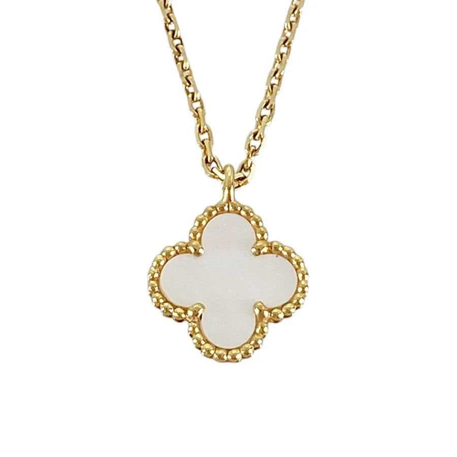 VAN CLEEF & ARPELS SWEET ALHAMBRA YELLOW GOLD NECKLACE: Van Cleef & Arpels Sweet Alhambra Yellow gold Necklace Brand: Van Cleef & Arpels Type/Style: Necklace Material: 18K Yellow Gold Color: Gold Size: Top size:9.1mmx9.1mm Necklace full length:40cm