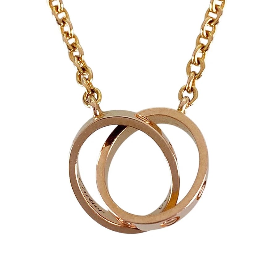 CARTIER BABY LOVE ROSE GOLD NECKLACE: Cartier Baby Love Rose gold Necklace Brand: Cartier Type/Style: Necklace Material: 18K Rose Gold Color: RG Size: Top size:9.6mmx19.5mm Necklace full length:44cm Accessories: None Accessories Notice:
