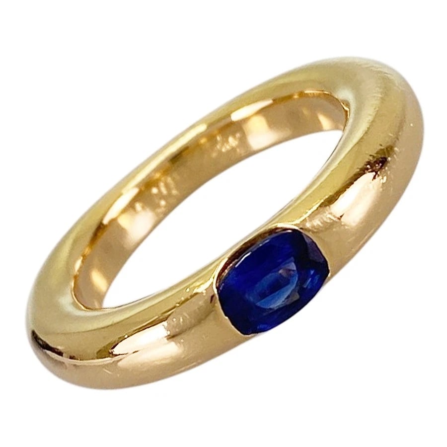 CARTIER ELLIPSE YELLOW GOLD SAPPHIRE RING: Cartier Ellipse Yellow gold Sapphire Ring Brand: Cartier Type/Style: Ring Material: 18K Yellow Gold Main Stone Sapphire Color: Gold Size: US 5.5 Accessories: None Accessories Notice: When purchasing