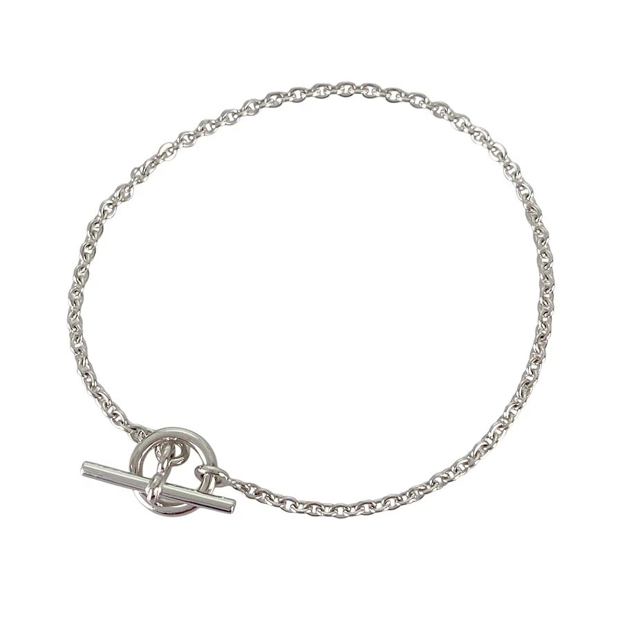 HERMES ECHAPE WHITE GOLD BRACELET: HERMES Echape White gold Bracelet Brand: HERMES Type/Style: Bracelet Material: 18K White Gold Color: Silver Size: Wrist Size:16cm Accessories: None Accessories Notice: When purchasing pre-owned