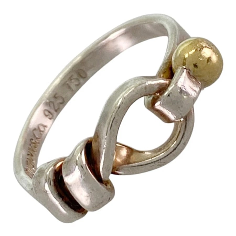 TIFFANY&CO. FLAT WIRE SILVER RING: TIFFANY&Co. Flat wire Silver Ring Brand: TIFFANY&Co. Type/Style: Ring Material: Silver 925 18K Yellow Gold Color: Silver YG Size: US 5.5-6 Accessories: None Accessories Notice: When purchasing