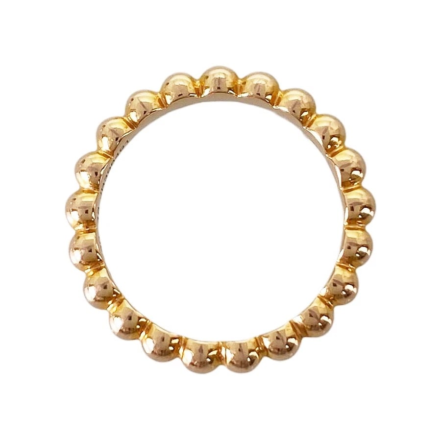 VAN CLEEF & ARPELS PERLEE MEDIUM ROSE GOLD RING - 3