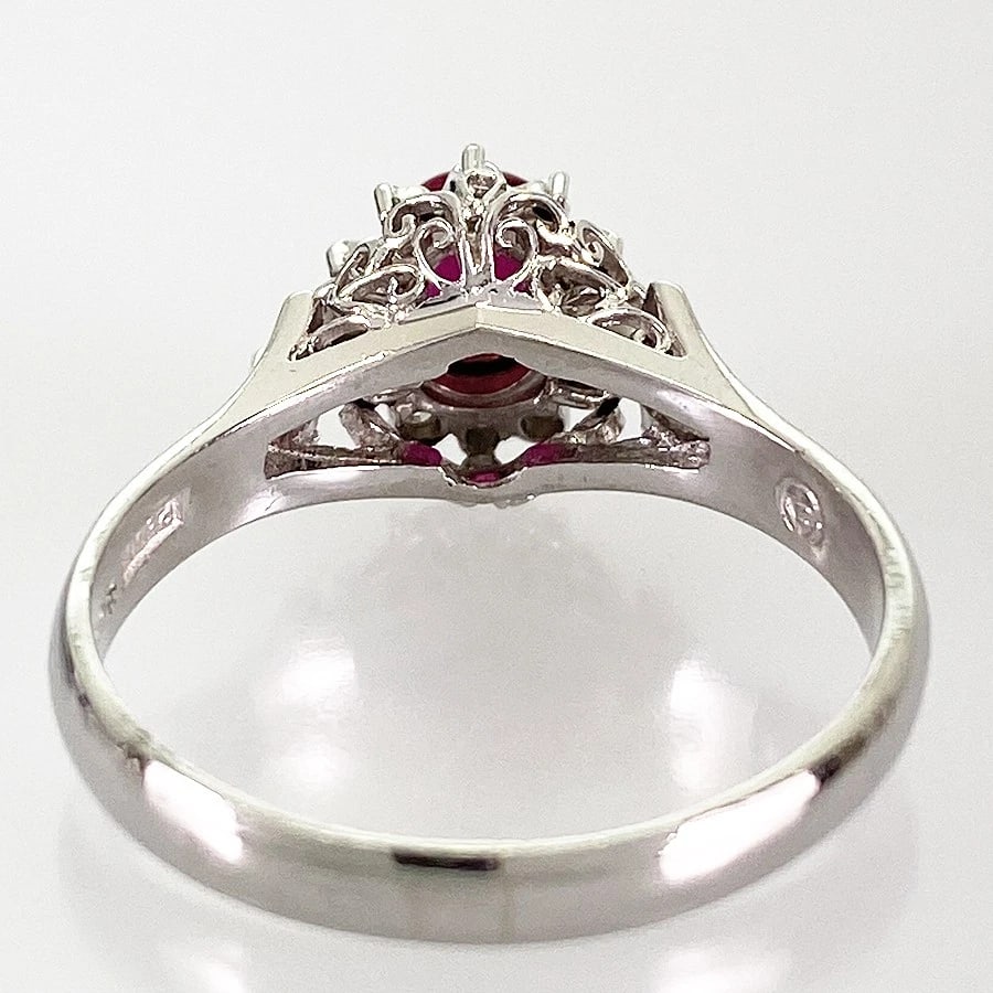 RING PLATINUM RUBY DIAMOND - 4
