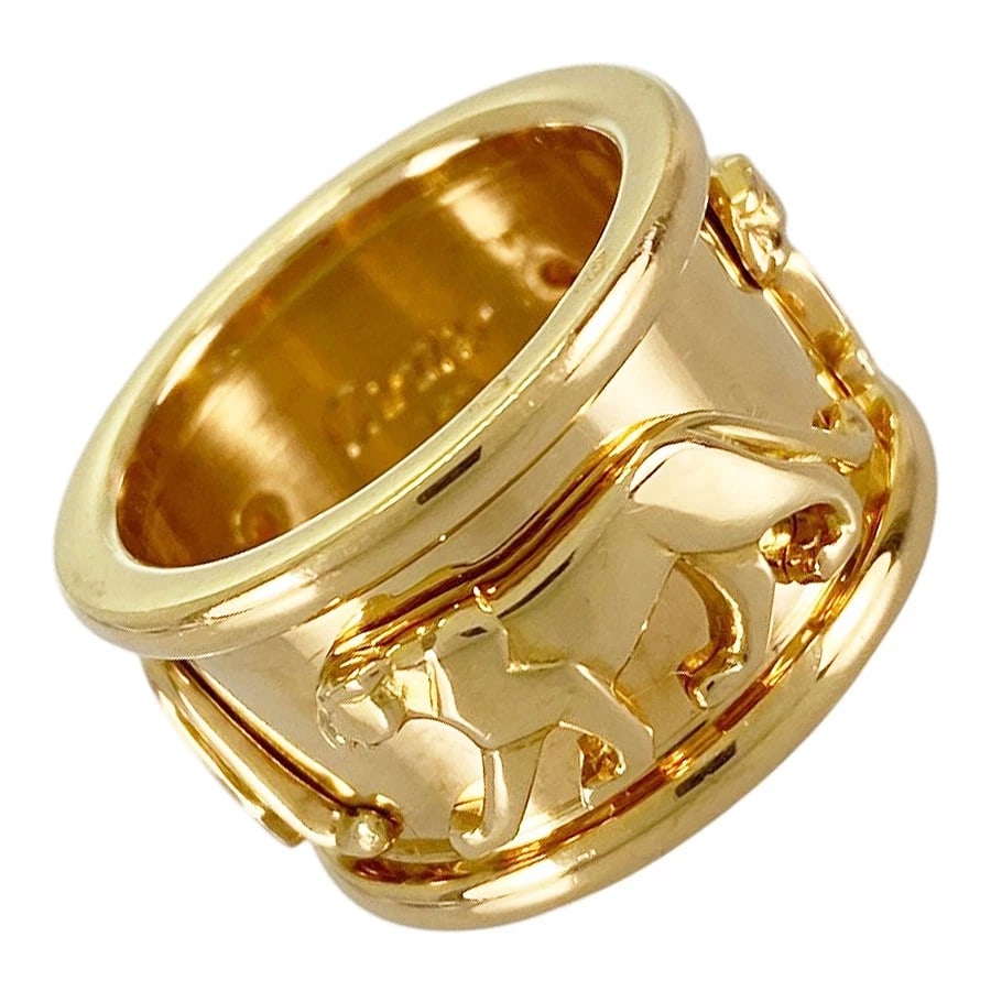 CARTIER PANTHERE MAHANGO YELLOW GOLD RING: Cartier Panthere Mahango Yellow gold Ring Brand: Cartier Type/Style: Ring Material: 18K Yellow Gold Color: Gold Size: US 4 Accessories: None Accessories Notice: When purchasing pre-owned goods,