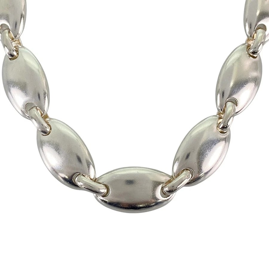 TIFFANY&CO. PEBBLE LINK SILVER NECKLACE: TIFFANY&Co. Pebble Link Silver Necklace Brand: TIFFANY&Co. Type/Style: Necklace Material: Silver 925 Color: Silver Size: Necklace full length:42cm Accessories: None Accessories Notice: When