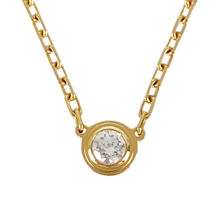 CARTIER DAMOUR SM YELLOW GOLD DIAMOND NECKLACE: Cartier Damour SM Yellow gold Diamond Necklace Brand: Cartier Type/Style: Necklace Material: 18K Yellow Gold Color: Gold Size: Top size:4.5mm Necklace full length:41cm Accessories: None Accessories