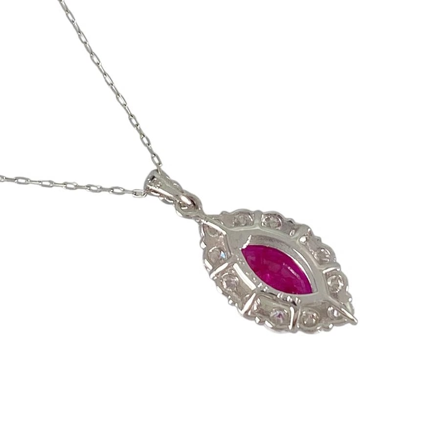 NECKLACE PLATINUM RUBY DIAMOND - 2