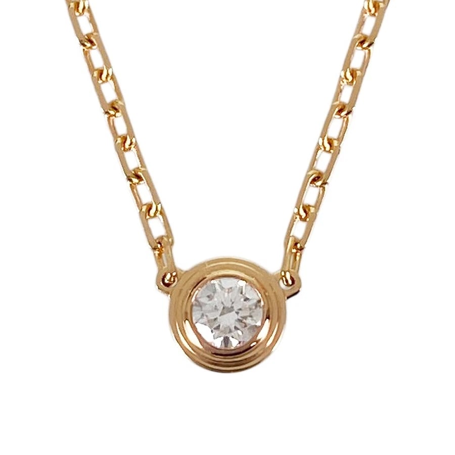 CARTIER DIAMANT LEGER SM D'AMOUR ROSE GOLD DIAMOND NECKLACE: Cartier Diamant Leger SM d'Amour Rose gold Diamond Necklace Brand: Cartier Type/Style: Necklace Material: 18K Rose Gold Color: RG Size: Top size:4.5mm Necklace full length:40.5cm Accessories: None