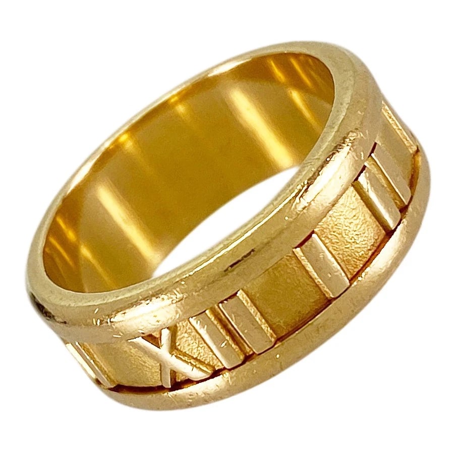 TIFFANY&CO. ATLAS YELLOW GOLD RING: TIFFANY&Co. Atlas Yellow gold Ring Brand: TIFFANY&Co. Type/Style: Ring Material: 18K Yellow Gold Color: Gold Size: US 5.5 Accessories: None Accessories Notice: When purchasing pre-owned go