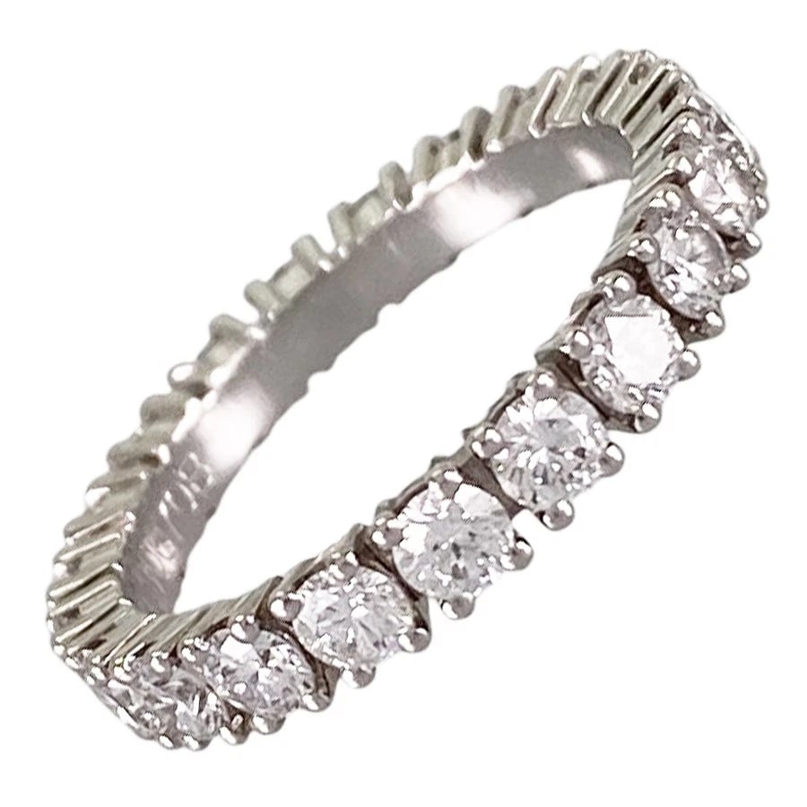 CARTIER DESTINE FULL ETERNITY WEDDING PLATINUM DIAMOND RING: Cartier Destine Full Eternity Wedding Platinum Diamond Ring Brand: Cartier Type/Style: Ring Material: Platinum 950 Color: Silver Size: US 5.5 Accessories: None Accessories Notice: When purchasing